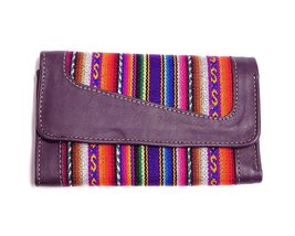 Mia Jewel Shop Multicolored Tribal Striped Print Leather Trifold Wallet ID Windo - £15.82 GBP