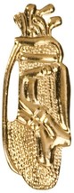 Gold Finish Metal Golf Bag Pin TIE TACK School Varsity Chenille Insignia - $11.97+