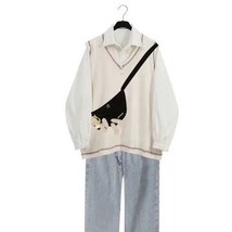 Autumn suit for women academy Korean style loose long-sleeved shirt  waistcoat j - £116.14 GBP