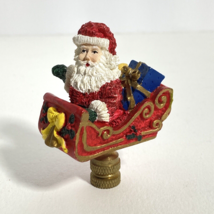 Santa Clause and Presents on Sleigh Screw-On Lamp Finial - £15.94 GBP