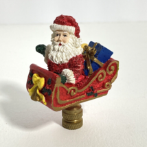 Santa Clause and Presents on Sleigh Screw-On Lamp Finial - £15.88 GBP