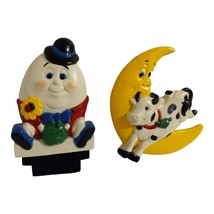 lot of 2 burnwood productions decor humpty dumpty and cow jumps over moon vtg - £6.83 GBP