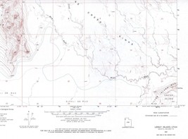 Lemay Island Quadrangle Utah 1967 USGS Topo Map 7.5 Minute Topographic - $23.99