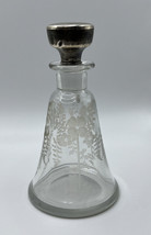 Antique Signed Hawkes Cut Glass Perfume Bottle with Sterling Silver Parfum 2012 - £48.12 GBP