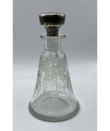 Antique Signed Hawkes Cut Glass Perfume Bottle with Sterling Silver Parf... - $64.35