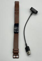 Fitbit Inspire HR Fitness Tracker Black Brown Leather Horween Band Sm + ... - £14.75 GBP