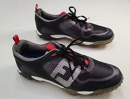 FootJoy FJ Freestyle Golf Shoes Flex Zone Black Red Grey 57333 Mens Size 12M EUC - £51.22 GBP