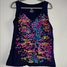 Hanes Graphic Blue and Pink Sleeveless Tank Top - $7.84