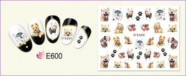 Nail Art 3D Decal Stickers Funny dog puppy paw cake E600 - £2.59 GBP