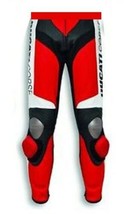 DUCATI COURSE BIKER  MOTORCYCLE LEATHER ARMOURED TROUSER MOTORBIKE LEATH... - $179.00