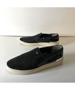 Michael Kors Black Leather Slip On Sneakers Womens 9.5 - $34.30