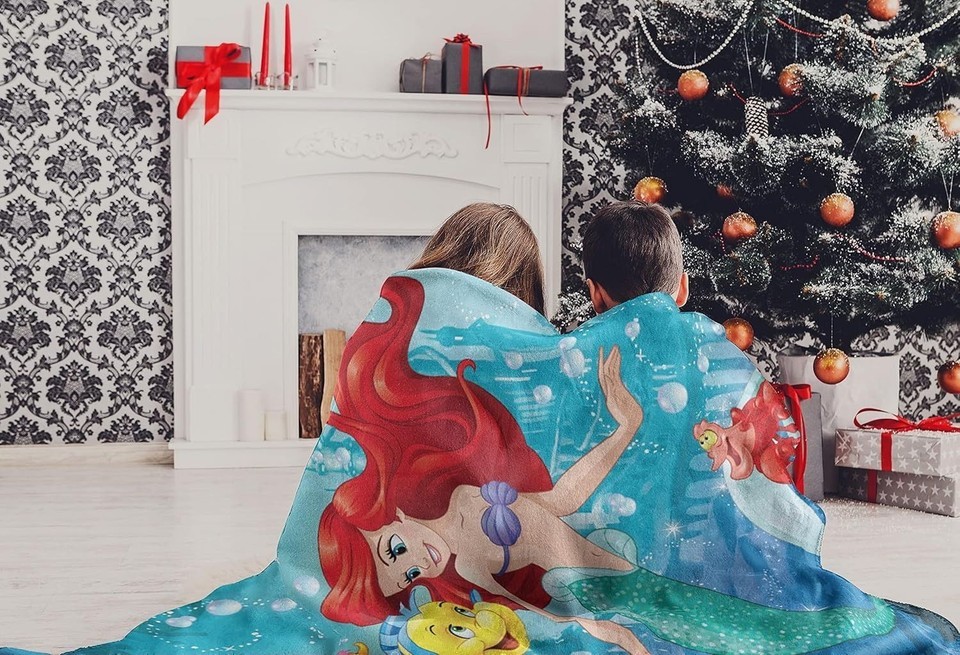Little Mermaid/Ariel Micro Raschel Throw Blanket, 46" x 60" by Northwest Item image 2
