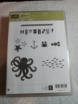 Stampin Up! SEA STREET Stamp Set Rubber Cling 8 Images Fish Octopus - £9.97 GBP