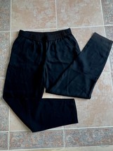 Ann Taylor Black Elastic waistband crop pants pockets size 4 - $45.53