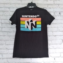 Nintendo 64 T Shirt Men Small Black Vintage Logo Short Sleeve Crew Neck Tee - $15.99