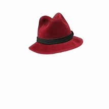 Dobbs Fifth Avenue Mens Fedora Hat Hunter Mountain Vintage Red Black 6 3/4 - £38.70 GBP
