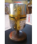 Miniature 5 Inch 20-Gauge Steel Crusader Helmet W/Stand ~New - £39.13 GBP