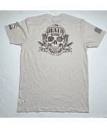 Grunt Style Club Member T-Shirt  Beige Large DEATH BEFORE DISHONOR Skull... - £12.23 GBP