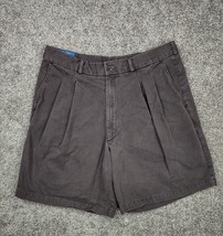 Vintage Pendleton Shorts Men 36 Gray Cotton Canvas Pleated Chino Preppy ... - $14.99