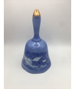 Vintage Currier and Ives Blue Porcelain Bell The Old Homestead in Winter - £3.90 GBP