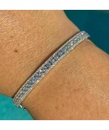 Beautiful 7.00 Ct Round Cut VVS1/D Diamond Tennis Bracelet 14k White Gol... - $4,481.66 MXN