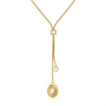 Pearl Tassel Pendant Design Sense Simple Graceful Clavicle Chain Stainle... - $16.00