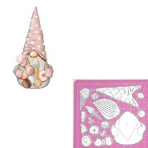 Girl Gnome with Ice Cream metal Cutting Die Cards Scrapbooking Craft Metal Dies  - £7.83 GBP