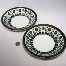 Set of 2 VTG Boch Belgium 1841-1966 Noix Hand Painted 8&quot; Bowls - £20.44 GBP