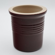Pampered Chef Family Heritage Stoneware Cranberry Utensil Crock / Holder - $19.60