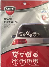 Auto Drive Beach Decals Stickers for Car Auto - Sea Turtle, Sandal, Flipflop - £6.72 GBP