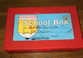 School Box Empire Pencil Corp. Plastic Box Filled W/ Vintage Utensils - £9.49 GBP