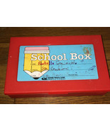 School Box Empire Pencil Corp. Plastic Box Filled W/ Vintage Utensils - £9.49 GBP