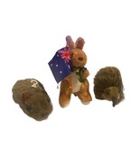 Australia Animal Stuffed Plush Toys Set Lot 3 Kangaroo Kiwi Wombat Souve... - $556.39 MXN