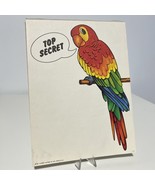 Vintage Parrot Top Secret Stylecraft Scratch Note Pad 1981 T. Cathey 30+ Pages - $20.00
