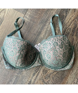 NWOT Victoria&#39;s Secret Dream Angels Lined Demi Demi Double 32DDD Green Lace - $13.47