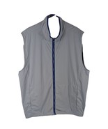 Footjoy Golf Vest Mens 2XL Full Zip Sleeveless Light Gray Grey Navy Blue - $755.35 MXN