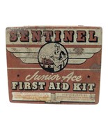 Vintage Sentinel Junior Ace First Aid Kit Tin Box Contents WWII Airplane - $507.83 MXN