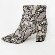 Office Womens London Gray Reptile Print Vegan Leather Side Zip Heel Boot... - $31.63
