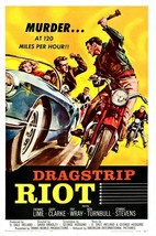 Dragstrip Riot Chevrolet Corvette Vintage 1956 Sports Car Motorbike Movie Poster - £22.82 GBP