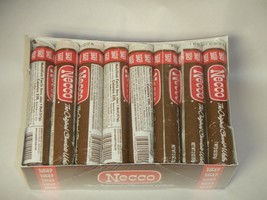 x1 case 24 rolls Chocolate Necco Wafers (ginger bread house roof shingles) candy - £51.40 GBP
