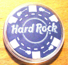 (1) Hard Rock Poker Chip Golf Ball Marker - Blue - £6.25 GBP