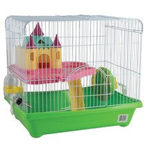 Small Animal Castle Cage - Green - £25.99 GBP