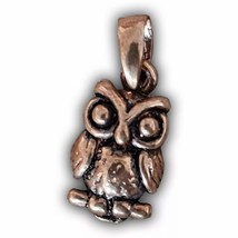 Bronze Owl Amulet – Wisdom &amp; Protection Pendant, Antique Finish - $19.99