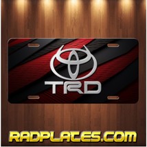 TOYOTA TRD Inspired art simulated carbon fiber Aluminum License Plate Tag - $17.79