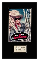 Clayton Moore &quot;Lone Ranger&quot; Autographed Double Matted &amp; Museum Framed Card - £149.12 GBP