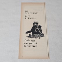 Smokey the Bear Be My Guest But Please Only You Can Prevent Forest Fires Ad - £6.09 GBP