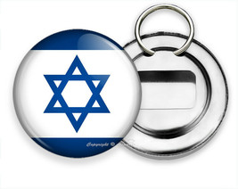 Israeli Symbol Star Of David Israel Flag Beer Soda Bottle Opener Keychain Gifts - £13.15 GBP