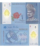 Malaysia P51, 1 Ringgit, King Tuanku Abdul Rahman, flower / moon kite PO... - $2.70 CAD