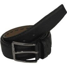 Men Genuine Leather Belt PIERO ROSSI Turkey Full Grain Hand Stitch 301 Black image 7