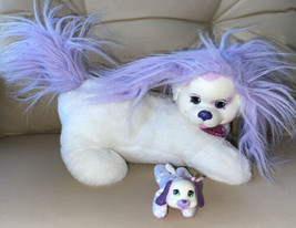 2016 Puppy Surprise Plush White 13” Dog w/Purple Ears  &amp; ONE PUPPY Ed Kaplan Co. - £8.62 GBP